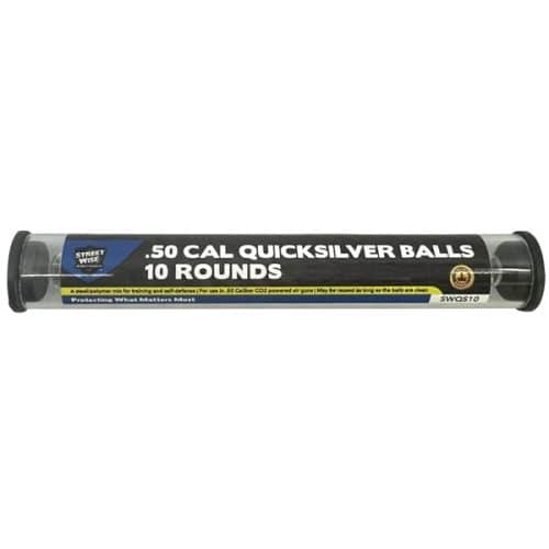 Streetwise .50 Cal Quicksilver Rounds – 10 Pack | High-Impact Self-Defense Ammo for Pepper Ball Launchers